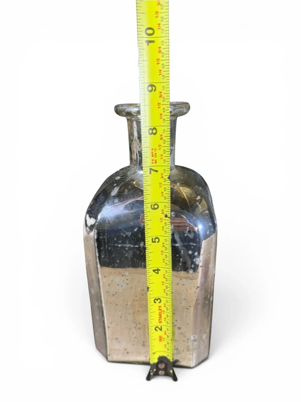 Silver Mercury Glass Decorative Bottle Vase